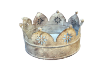 Krone Tablett Kerzenhalter