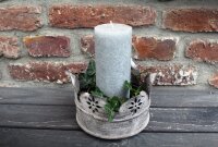 Krone Kerzenhalter Metall Shabby