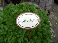 Kräuternamenschild Emaille Kerbel