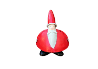 Weihnachtsmann Metall handbemalt