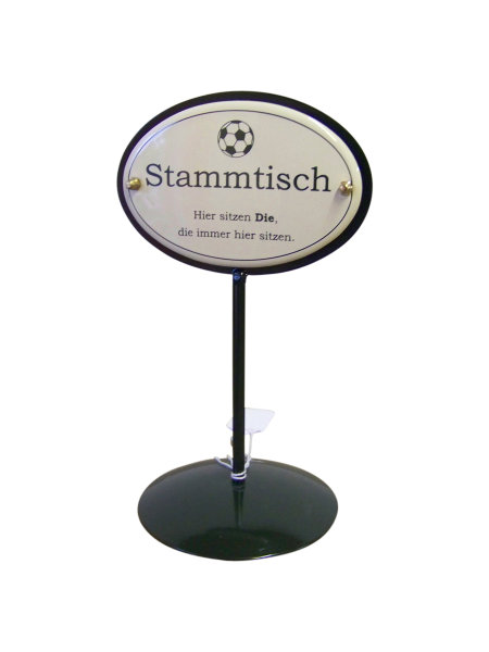 Emaille Tischständer Stammtisch Fußball