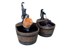 Weinfass Wasserspiel Schwengelpumpe Nostalgie