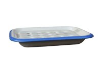 Emaille Seifenschale 2tlg creme