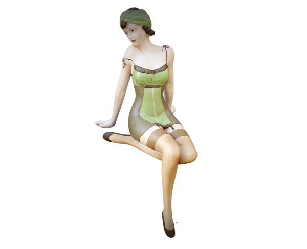 Dekofigur Frau Kantenhocker Retro