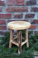 Teak Hocker H22 cm