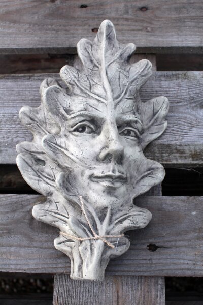 Gartenfigur Blattgesicht Eiche