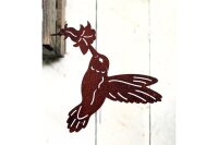Gartenfigur Kolibri Edelrost
