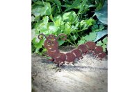 Gartenfigur Tausendfüßler Hut Edelrost