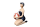 Dekofigur Badefrau mit Ball