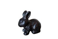 Gartenfigur Hase antikbraun