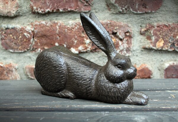 Gartenfigur Liegender Hase