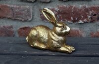 Dekofigur Hase gold groß