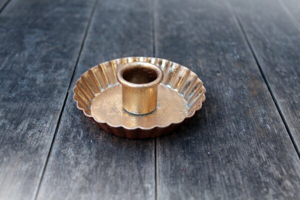 Kerzenhalter Vintage gold rund, 3,90 €