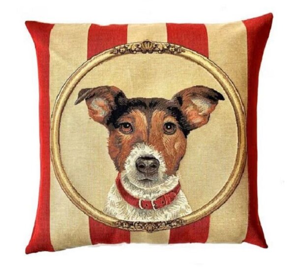 Gobelin Kissen Jack Russell Portrait