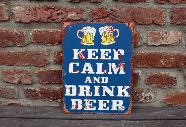 Shabby Blechschild Keep calm