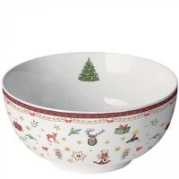 Bowle Schale Weihnachten Nostalgie rot