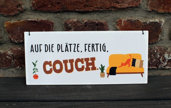 Shabby Blechschild Couch