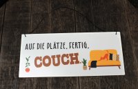 Shabby Blechschild Couch