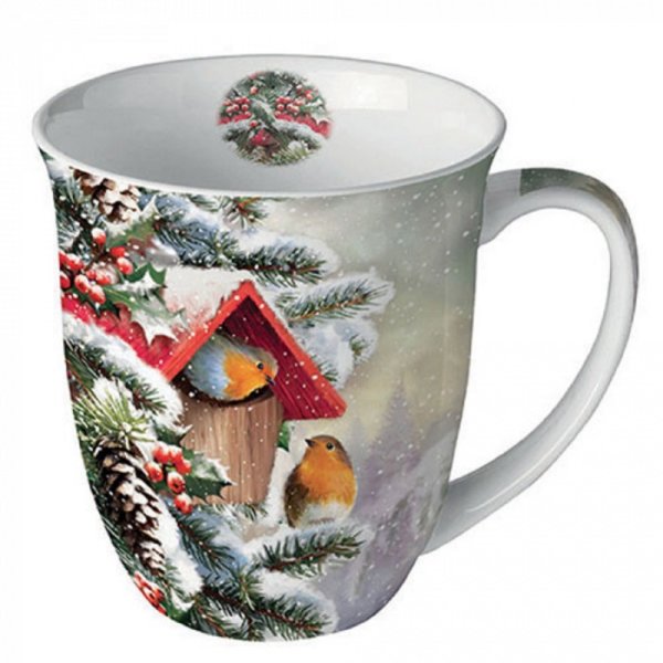 Tasse Rotkehlchen Vogelhaus