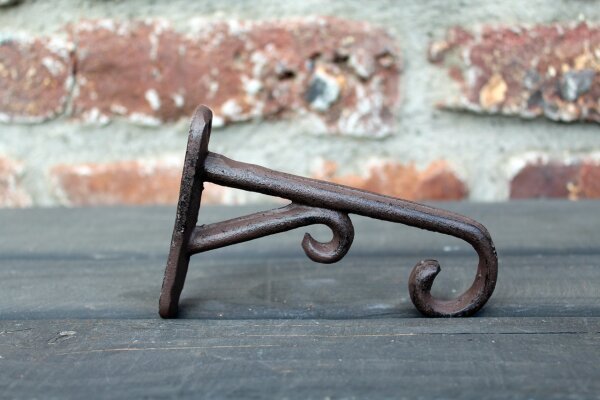 Wandhaken Laternenhaken L12cm Braun