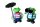Frosch Set Gartenfiguren