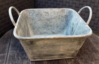 Pflanzschale eckig mit Griffen 26cm