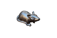 Gartenfigur Maus neugierig