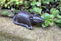 Gartenfigur Maus neugierig