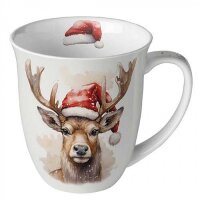 Tasse Hirsch mit Mütze