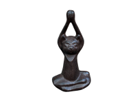Gartenfigur Yoga Katze