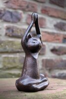 Gartenfigur Yoga Katze