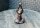 Gartenfigur Yoga Katze