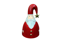 Dekofigur Weihnachtsmann mit Mütze groß