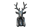 Dekofigur Hirsch Antikstil H20cm