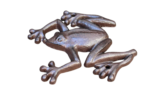 Gartenfigur Frosch Wanddeko Gusseisen