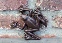Gartenfigur Frosch Wanddeko Gusseisen