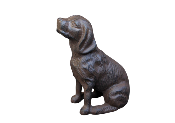 Gartenfigur Hund sitzend Gusseisen