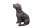 Gartenfigur Hund sitzend Gusseisen