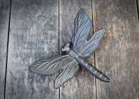 Gartenfigur Libelle Gusseisen antikbraun