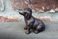 Dekofigur Hund antikbraun