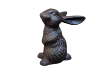 Gartenfigur Hase schauend Gusseisen