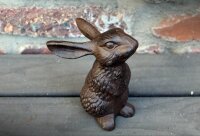 Gartenfigur Hase schauend Gusseisen