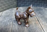 Dekofigur Hund Schnauzer Gusseisen