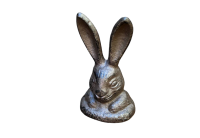 Dekofigur Hasenbüste Gusseisen