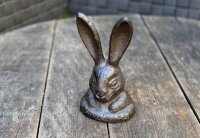 Dekofigur Hasenbüste Gusseisen