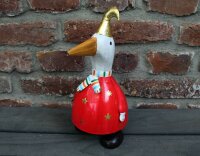 Gartenfigur Gans Weihnachten