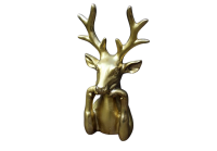 Dekofigur Hirsch gold Antikstil H20cm