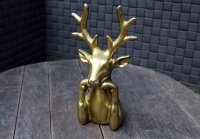 Dekofigur Hirsch gold Antikstil H20cm