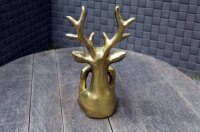 Dekofigur Hirsch gold Antikstil H20cm