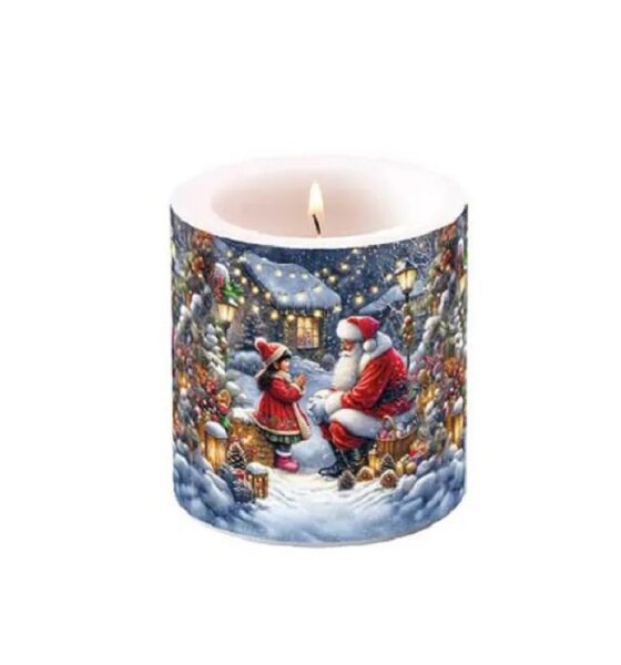 Kerze Gespräch mit dem Weihnachtsmann